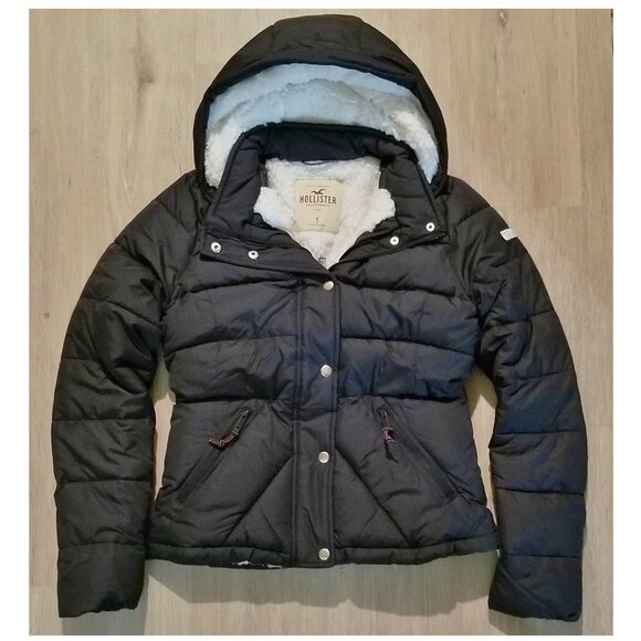 New HOLLISTER By Abercrombie & Fitch Co. Winter Jacket Navy Size SMALL - Picture 1 of 1